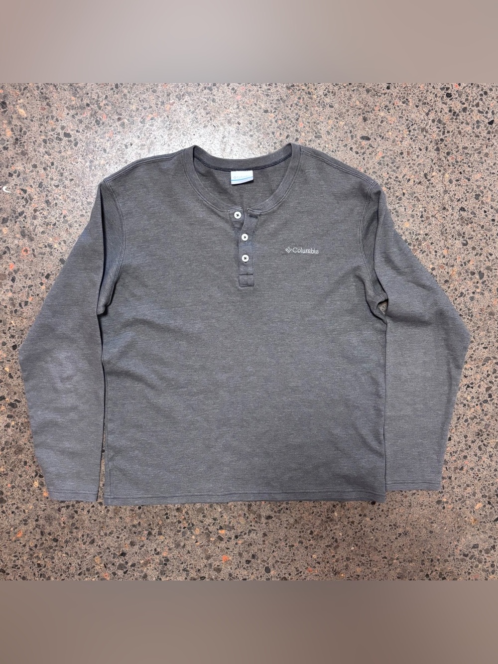 Columbia Thistletown Hills Longsleeve Henley Shirt (Large) Gray